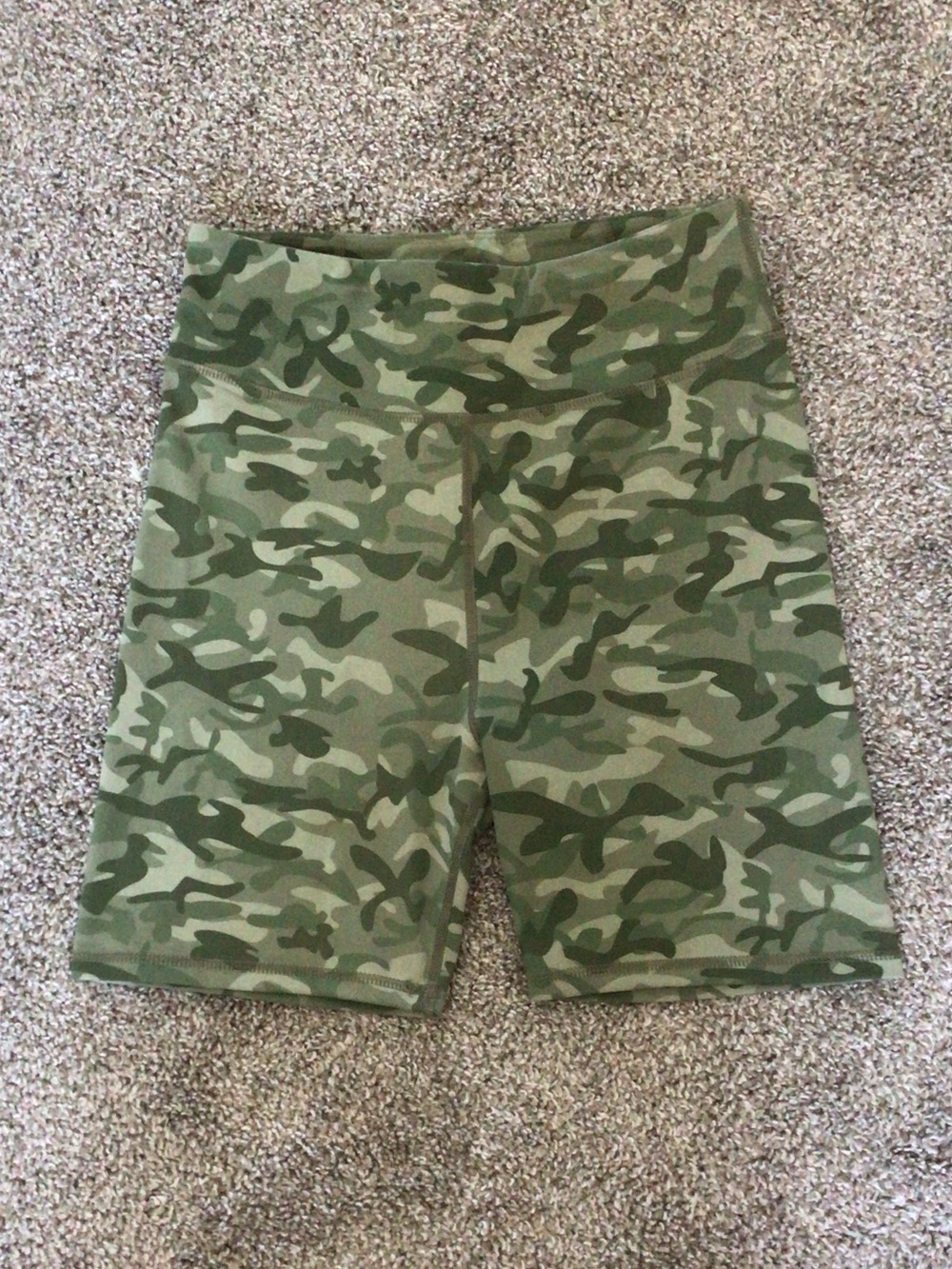 Camo High-Waist Bike Shorts